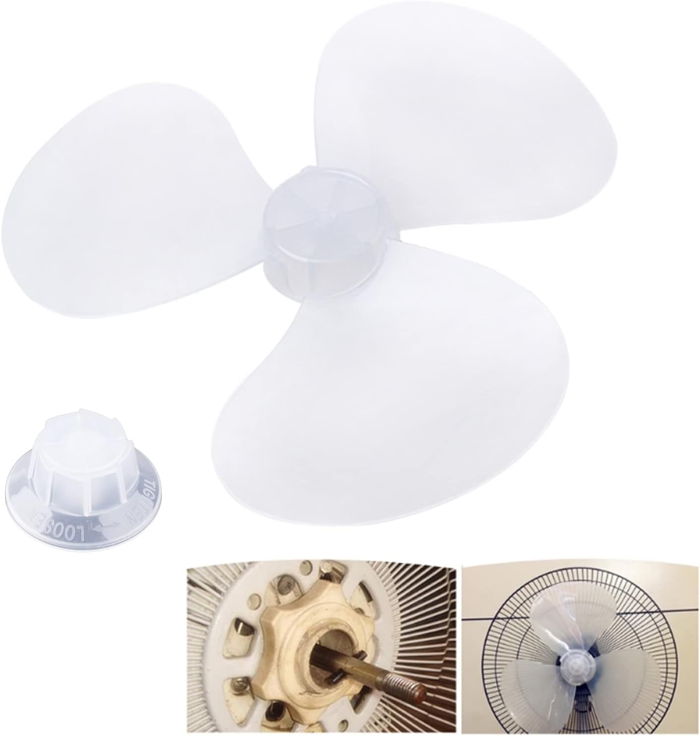 Guaber Reemplazo de mesa de ventilador de 16 pulgadas, diámetro del agujero 0.3 in0.31 pulgadas, ventilador de mesa de pedestal, aspas universales