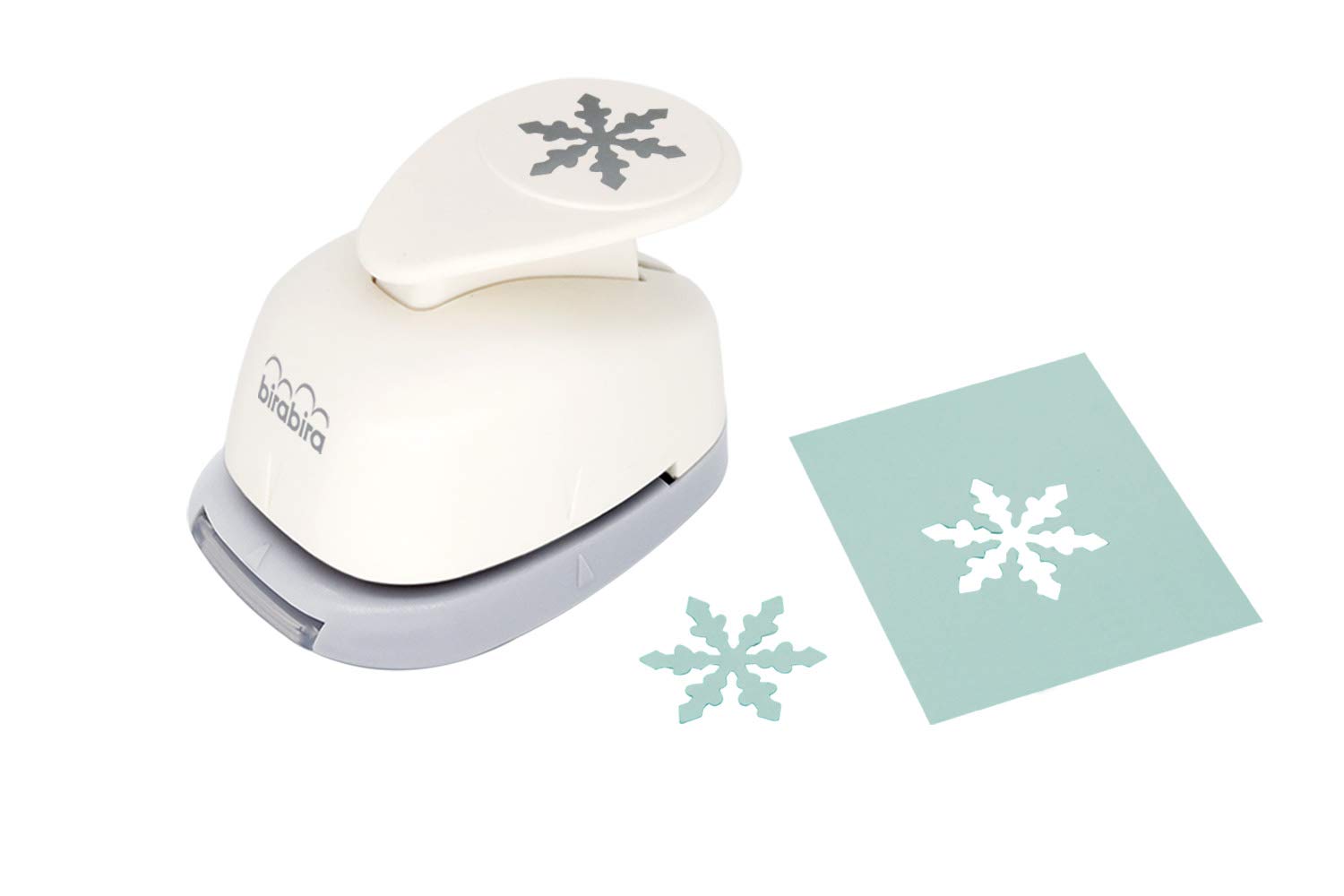 Bira Craft – Punzón de copo de nieve de 1 pulgada, 5 formas, punzón de Navidad, palanca de acción para manualidades de papel, álbumes de recortes