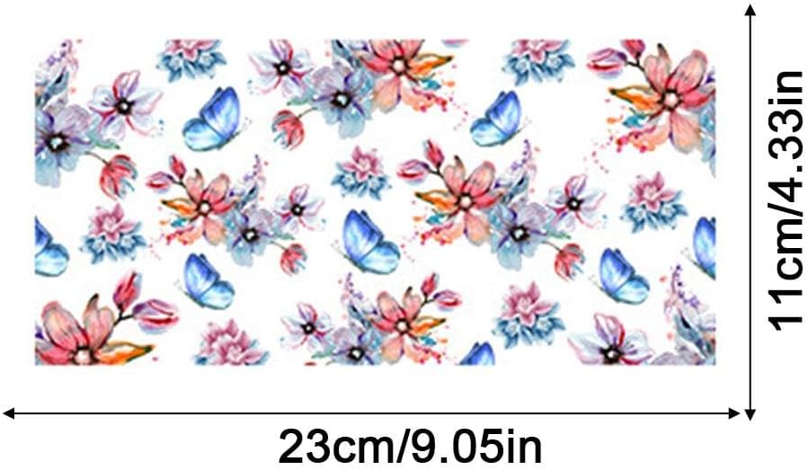 Adhesivo de transferencia UV DTF para tazas de vidrio, impresión de mariposas de plantas de dibujos animados, impresión 3D UV DTF de transferencia