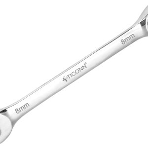 TICONN Llave de trinquete, llave de trinquete profesional de perfil delgado Cr-V de 0.315 in (métrica) TICONN Llave de trinquete, llave de trinquete profesional de perfil delgado Cr-V de 0.315 in (métrica)