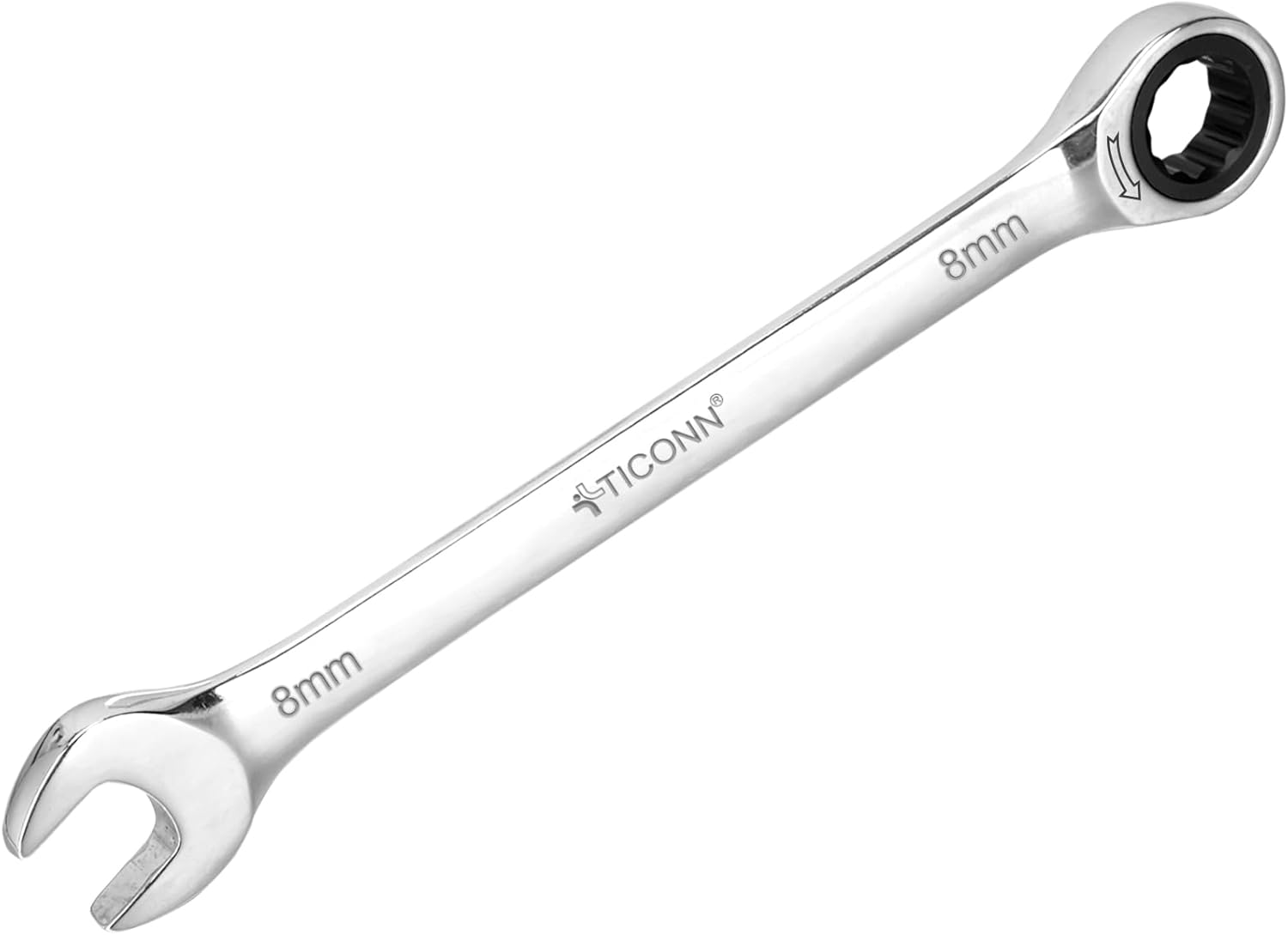 TICONN Llave de trinquete, llave de trinquete profesional de perfil delgado Cr-V de 0.315 in (métrica)
