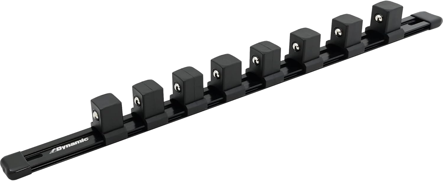 Dynamic Riel organizador de enchufes de aluminio, personalizable, duradero, compatible con la mayoría de enchufes cromados y de impacto (unidad de