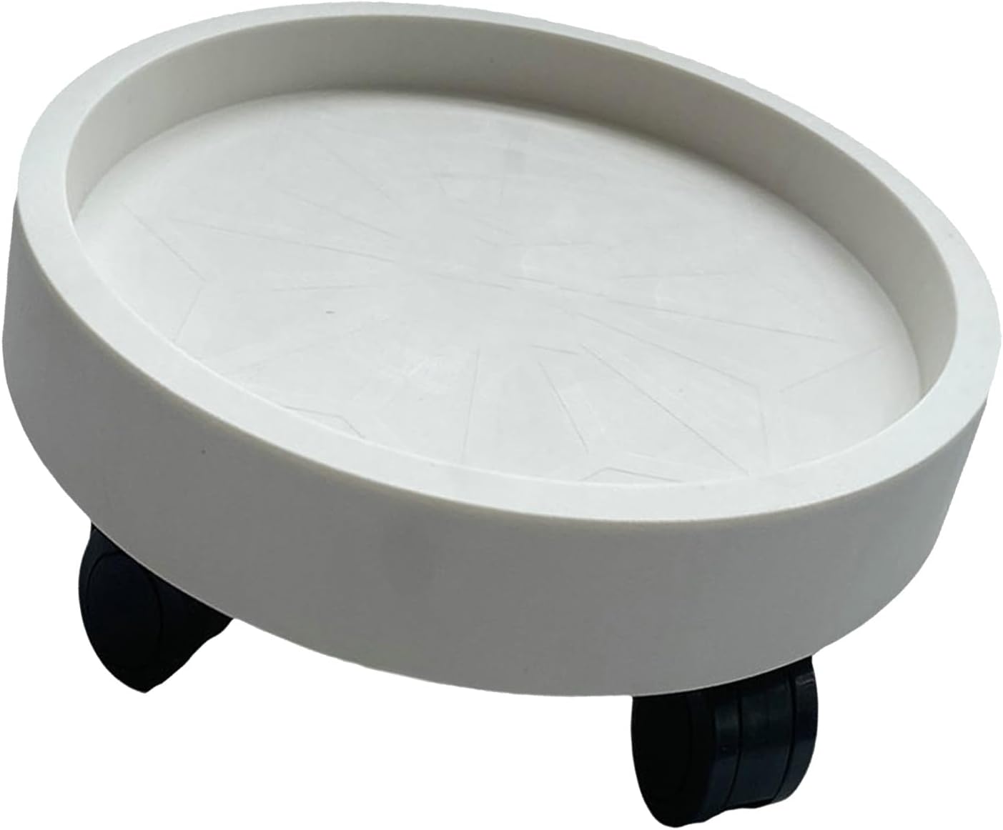 TOPINCN , Soporte para macetas con ruedas giratorias, soporte redondo para plantas en macetas sobre ruedas, bandeja para macetas con ruedas, bandeja
