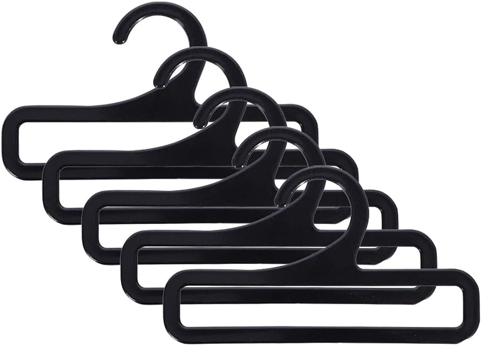 10 ganchos de plástico para bufandas, toalleros, organizador de armario para bufandas, corbatas, chales, cinturones, toallas (negro)