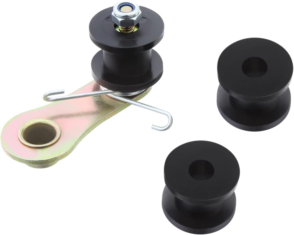 Dromedary Tensor de rodillos de cadena resistente con resorte y tres rodillos compatible con 110cc 125cc 140cc Dirt Pit Mini Bike, ATV y motocicleta