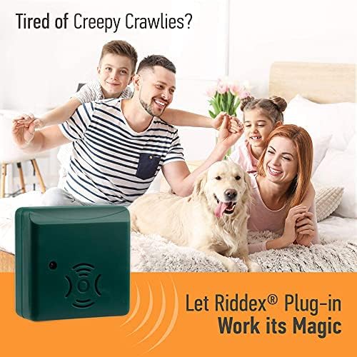 Riddex Sonic Plus – Repelente ultrasónico de plagas, se conecta con salidas adicionales para uso en interiores, repelente de insectos, repelente de