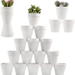 Sderoq Macetas de terracota de 3 pulgadas, paquete de 22 macetas de arcilla con orificio de drenaje, maceta de vivero suculentamaceta de cactus. Sderoq Macetas de terracota de 3 pulgadas, paquete de 22 macetas de arcilla con orificio de drenaje, maceta de vivero suculentamaceta de cactus.