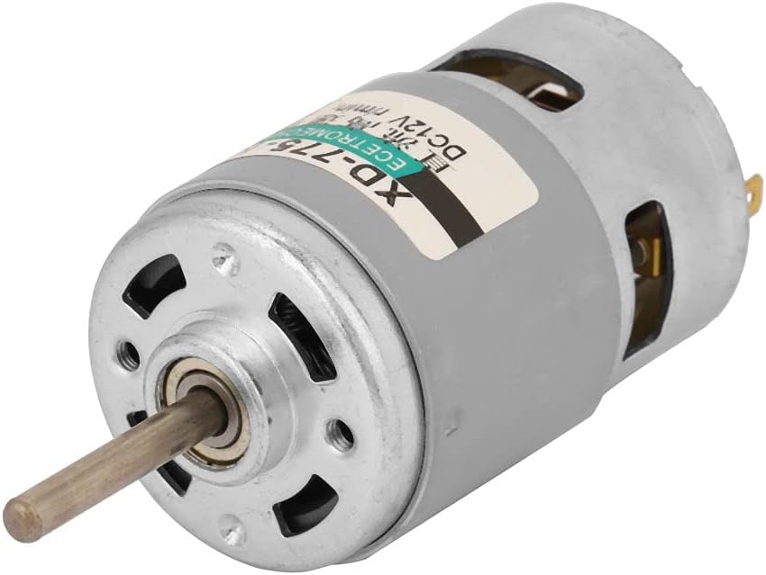 Mini motor de CC de imán permanente de 12 V24 V, 80 W, CCW 775, motor de engranaje eléctrico reversible, de alta velocidad, bajo ruido, para