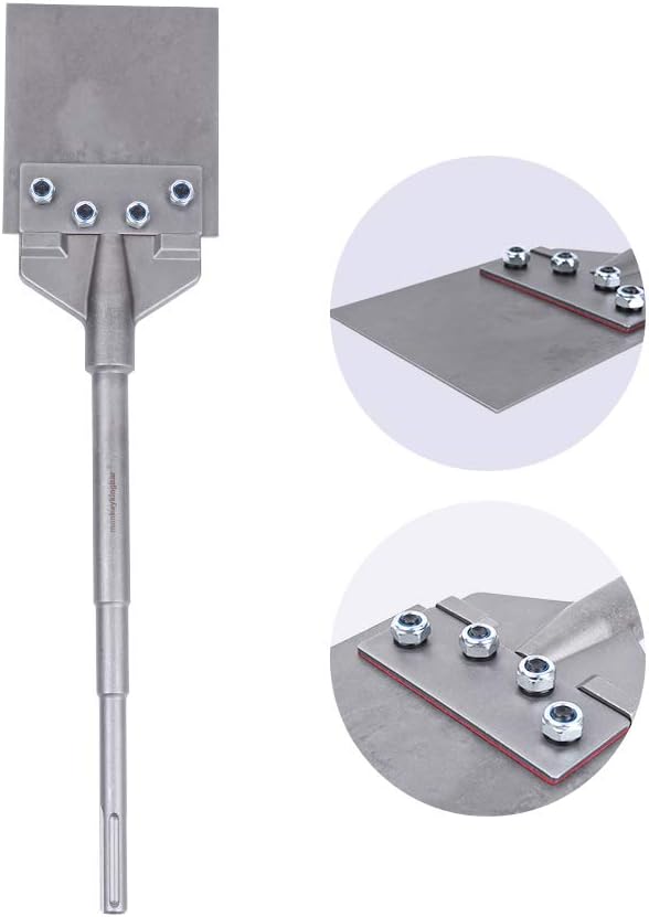 Monkey King Bar-Sds Max Bits – Rascador de piso de 6 x 25 pulgadas, herramientas de martillo de astillado de hoja de 6 pulgadas de ancho, accesorios