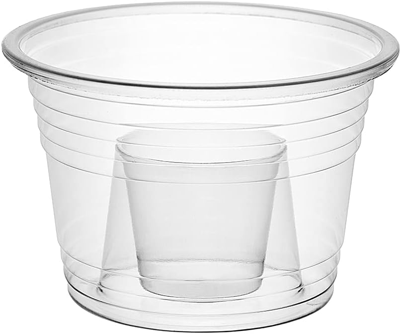 Party Essentials Jager Blaster – Vasos de plástico suave, 3 onzas, 100 unidades, transparentes