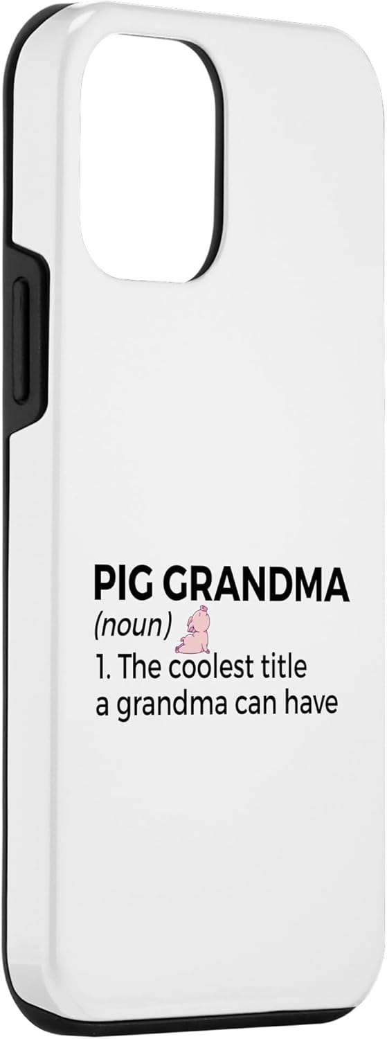 Carcasa divertida para iPhone 12 Mini Pig Grandma Definition