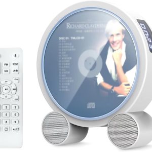 WOKALON Reproductor de CD portátil con Bluetooth, reproductores de CD verticales de escritorio para el hogar con pantalla LCD, altavoces HiFi WOKALON Reproductor de CD portátil con Bluetooth, reproductores de CD verticales de escritorio para el hogar con pantalla LCD, altavoces HiFi