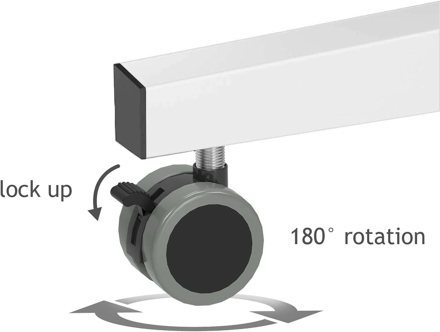 DlandHome Escritorio con ruedas ajustable, mesa auxiliar móvil de 31.4 pulgadas con ruedas, mesa C ajustable, soporte portátil para computadora