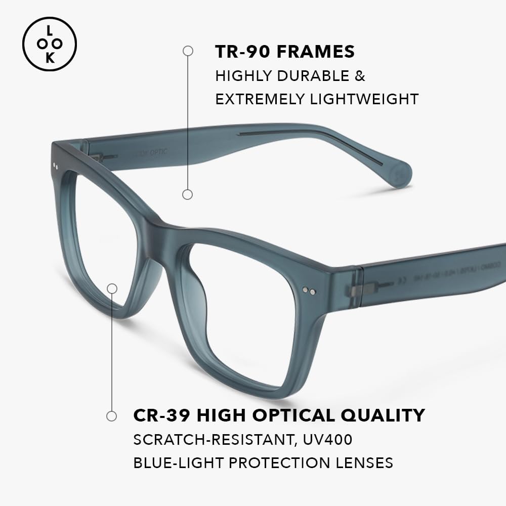 LOOK OPTIC Lentes de Cosmo progresivos y no progresivos, elegantes lentes unisex de calidad