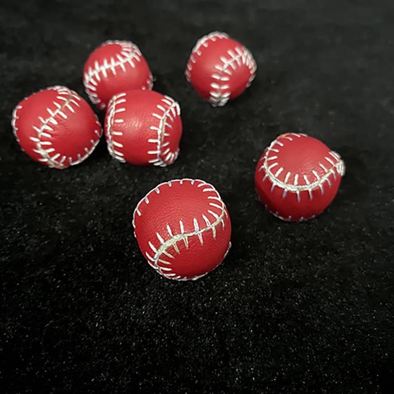 SUMAG 5 bolas de cuero (rojo, 0.9 in0.9 pulgadas) Trucos de magia Chop Cup Ball Accesorio para tazas y bolas, ilusiones mágicas, trucos de mentalismo