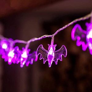 KEPATO Guirnalda de luces de Halloween, 10 pies, 20 LED, funciona con pilas, luces de decoración de Halloween para interiores y exteriores, luces de KEPATO Guirnalda de luces de Halloween, 10 pies, 20 LED, funciona con pilas, luces de decoración de Halloween para interiores y exteriores, luces de