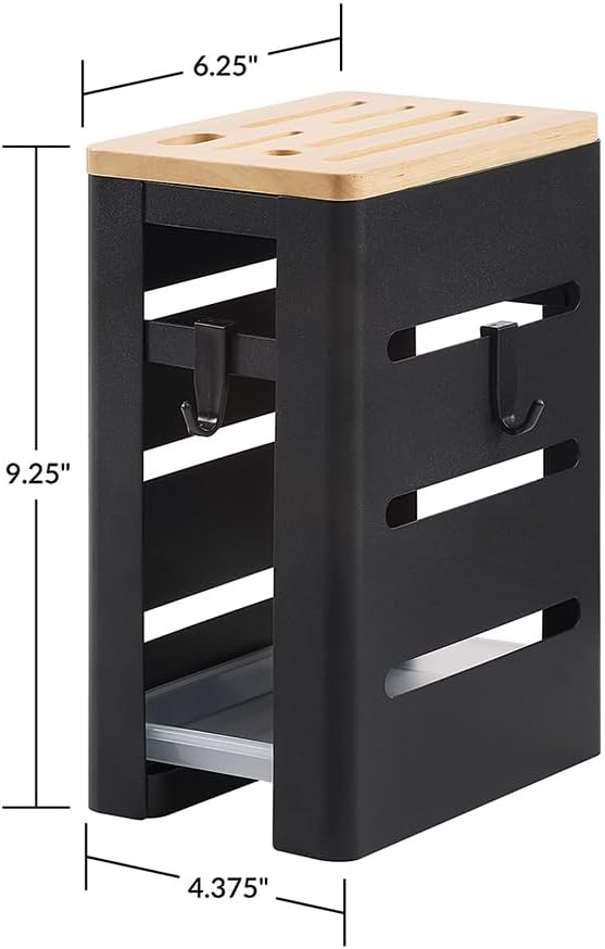 Soporte para bloque de cuchillos, organizador de cuchillos de cocina, soporte de almacenamiento de 8 ranuras, soporte para cuchillos de bloque de