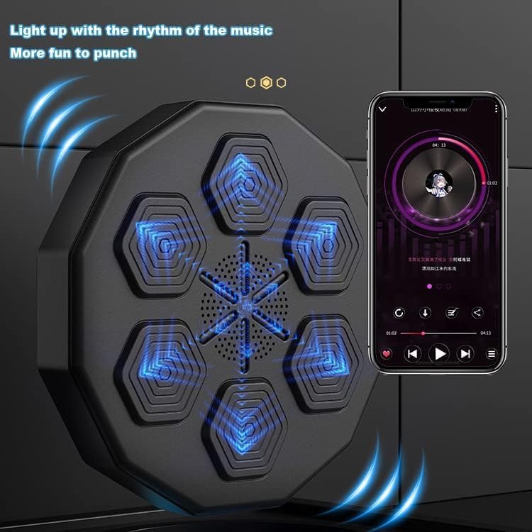 Máquina de boxeo electrónica de música 2023, equipo de boxeo de entrenamiento de boxeo, máquina de boxeo montada en la pared con carga USB y