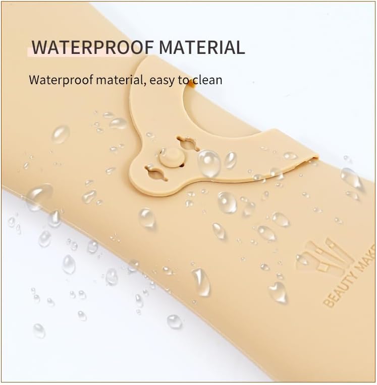 RUICAIYUE Soporte para brochas de maquillaje de viaje, soporte de silicona para brochas de maquillaje, organizador de brochas de cosméticos, bolsa