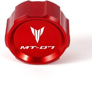 LCCDZ Accesorios de motocicleta CNC Tapa de depósito de líquido de freno trasero y delantero, tapa de llenado de aceite compatible con Yamaha MT07 LCCDZ Accesorios de motocicleta CNC Tapa de depósito de líquido de freno trasero y delantero, tapa de llenado de aceite compatible con Yamaha MT07