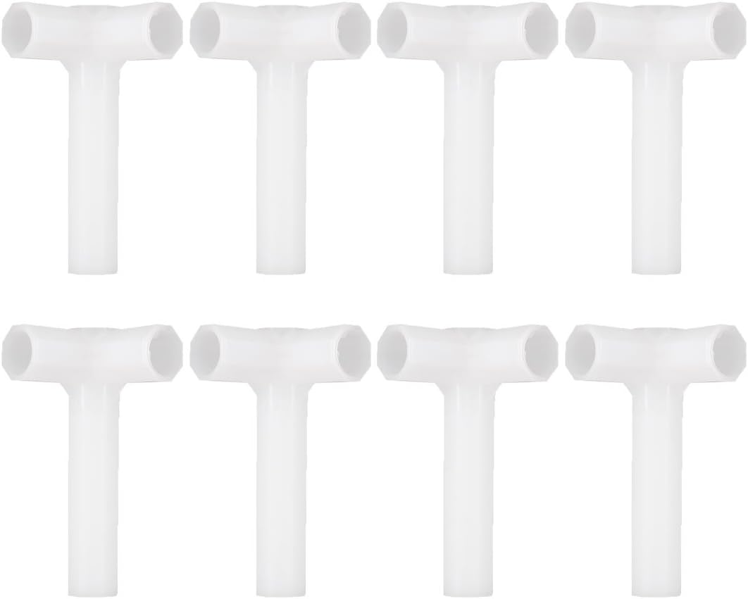 uxcell Conectores de accesorios para zapateros, 0.512 in de diámetro interior para reparación de armario montado de 3 vías, reemplazo de piezas 8