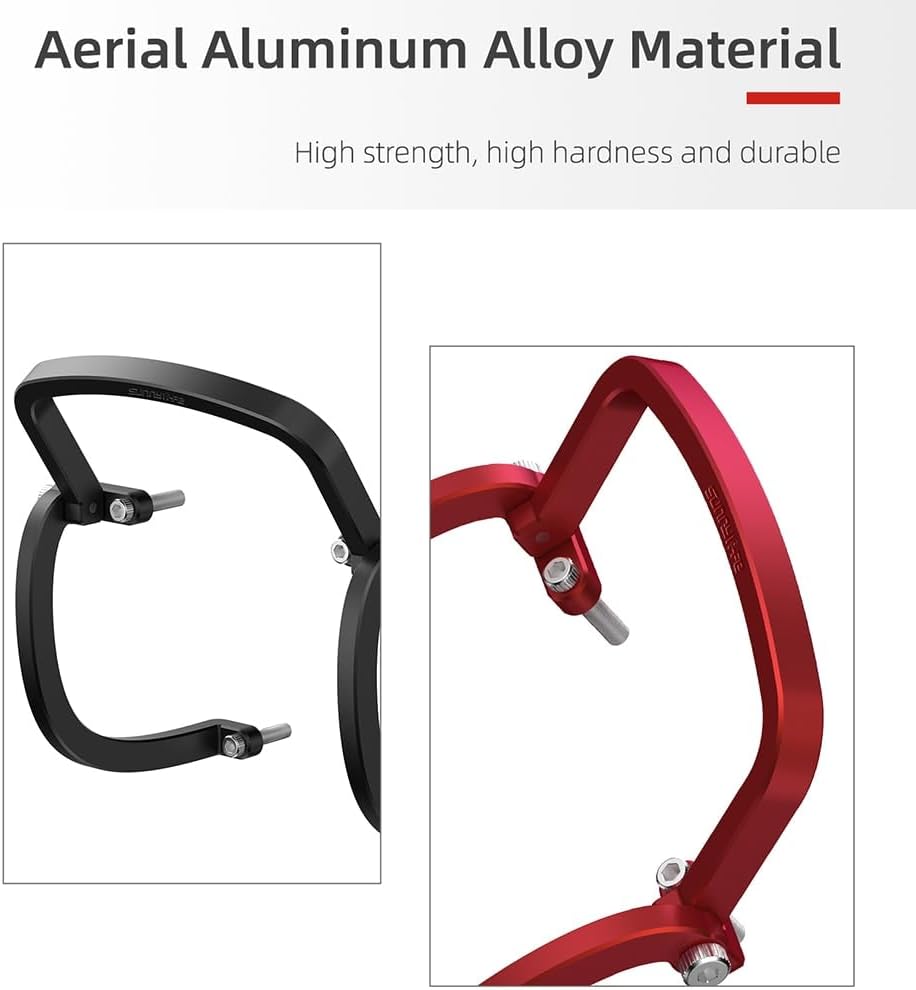XNasu Parachoques de cardán de aleación de aluminio para DJI FPV Combo Top Camera Bars Anti-colisión Drone Accesorios (Color 5.8G Antena Gris)
