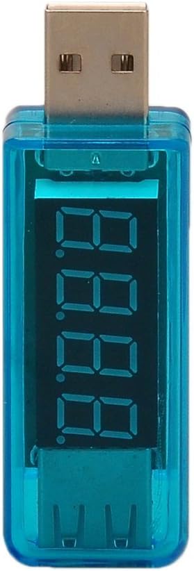 KW-202 Pantalla Digital USB Probador de tensión portátil Voltímetro Probador de batería para Banco de energía Teléfono Móvil Celular – Azul
