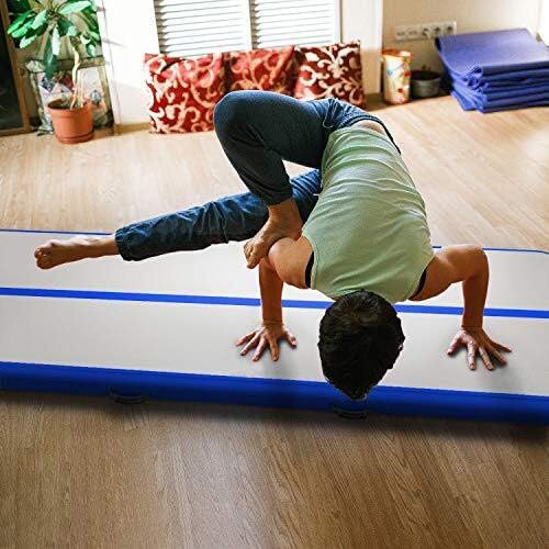 Colchoneta inflable de gimnasia de 10 pies, 13 pies, 16 pies, 20 pies, con bomba para gimnasio, hogar, yoga, entrenamiento, niños, deportes,
