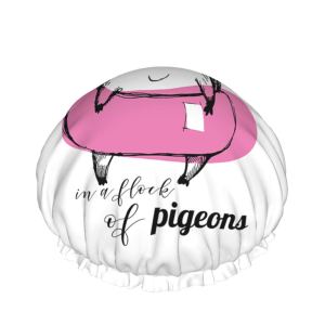 Swono Fnuuy – Gorro de ducha para gatos, diseño de dibujos animados con flamenco rosa, impermeable, doble capa, perfecto para todas las longitudes y Swono Fnuuy – Gorro de ducha para gatos, diseño de dibujos animados con flamenco rosa, impermeable, doble capa, perfecto para todas las longitudes y