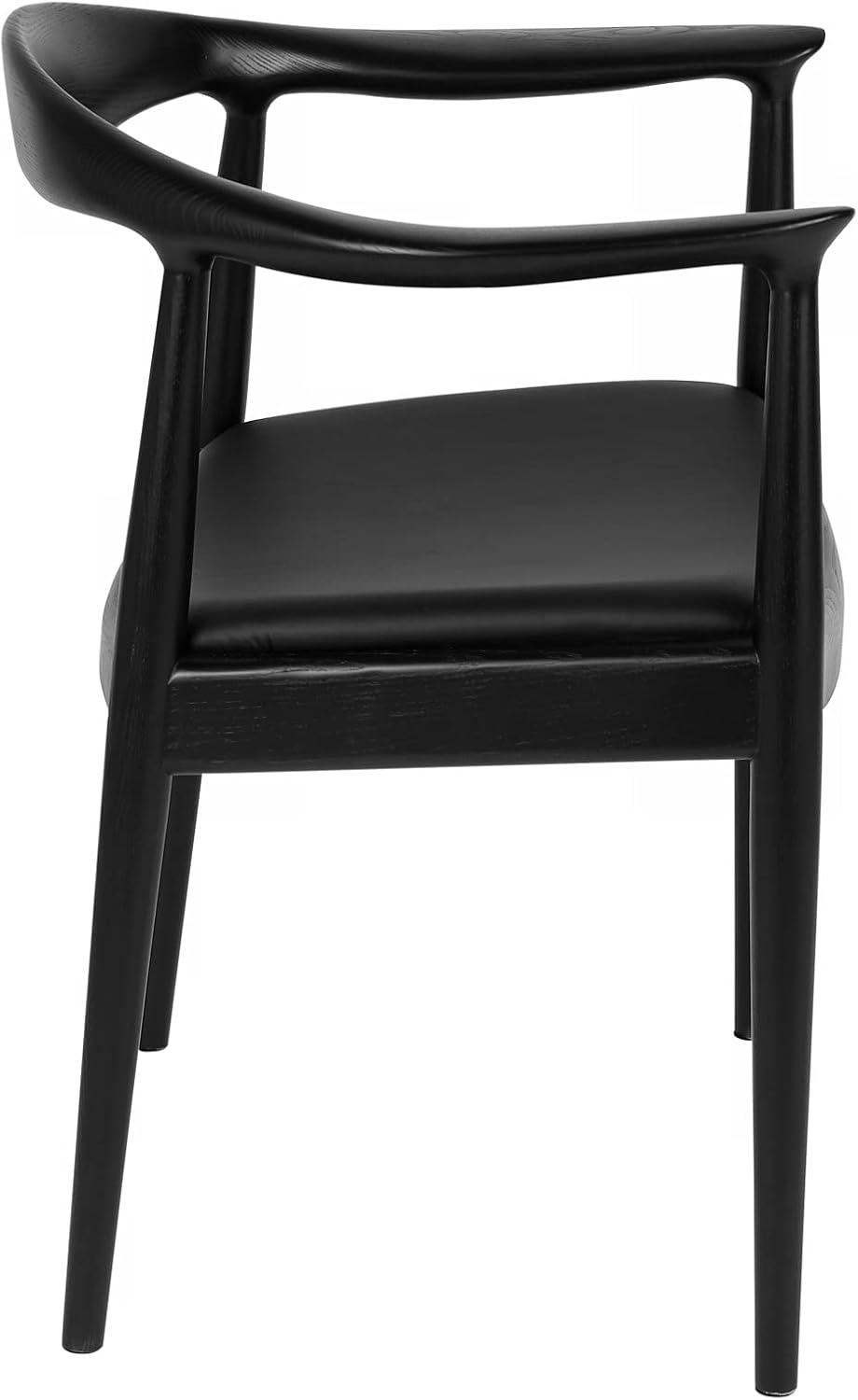 Tomile Silla de comedor tapizada Kennedy, sillas de cocina y comedor modernas de mediados de siglo con asiento acolchado de piel sintética, codo