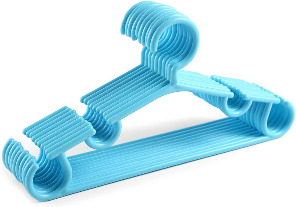 10 piezasjuego de percha tubular para ropa de bebé, perchas de plástico duradero para guardería, camisa, abrigo, pantalones, pantalones, trajes de