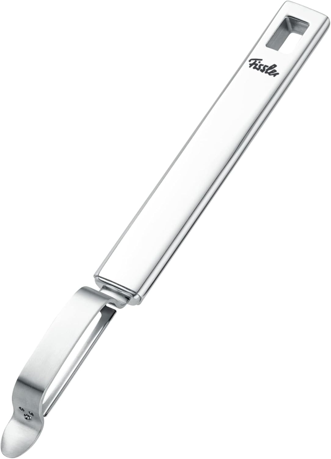 Fissler Original-Profi CollectionPelador de verduras de acero inoxidable, hoja giratoria, para uso a mano derecha e izquierda, pelador de frutas y