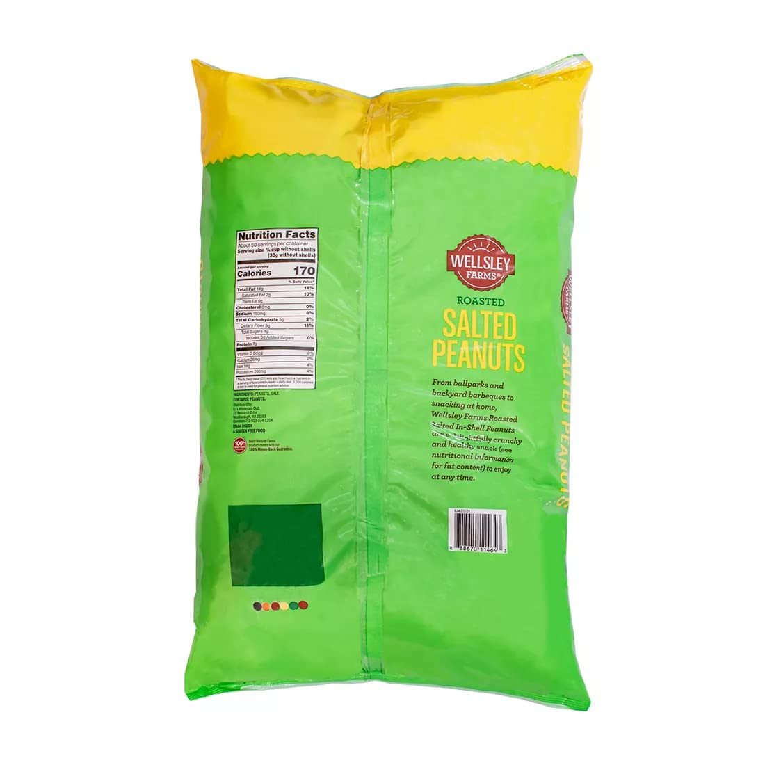 Wellsley Farms Cacahuetes salados y tostados, 80.0 onzas