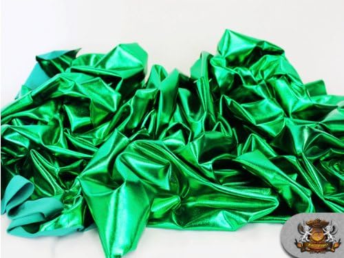 1 tela metálica de elastano verde esmeralda60 pulgadas, vendido por The Yard