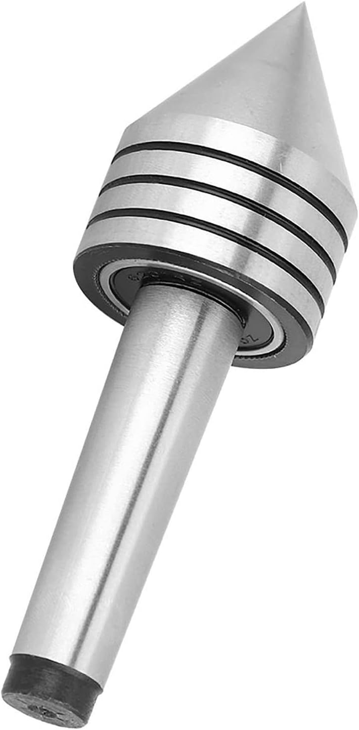 Herramienta de torneado de torno, herramienta de torneado de torno MT2 Heavy Duty Live Bearing Tailstock Center Metal Madera Herramientas de