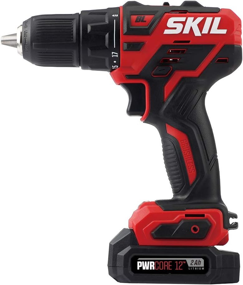 SKIL 2 – Kit de herramientas Destornillador inalámbrico sin escobillas PWRCore 12 de 12V y 12 pulgadas