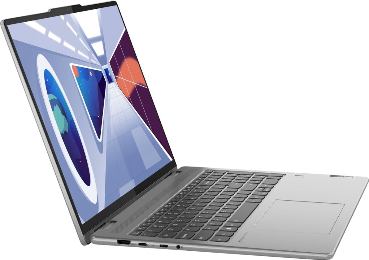 Lenovo Yoga 7 16″ WUXGA 2 en 1 portátil con pantalla táctil, AMD Ryzen 5 7535U 2.9 GHz 6 núcleos, 8 GB de memoria SSD de 2 TB, gráficos AMD Radeon