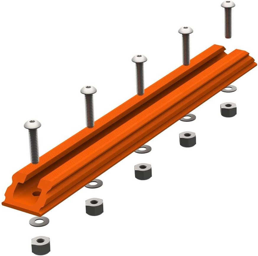 YakAttack GTSL90 GearTrac 8 ” Naranja Polímero Kayak Mount Track (GTSL90-OR08)