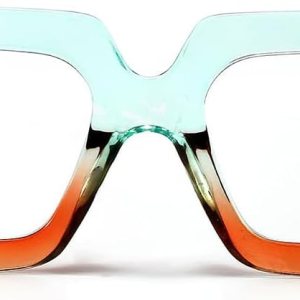 Lentes de gran tamaño para mujer, anteojos de gran tamaño con filtro de luz azul, lentes de computadora cuadrados gruesos y multicolor Lentes de gran tamaño para mujer, anteojos de gran tamaño con filtro de luz azul, lentes de computadora cuadrados gruesos y multicolor