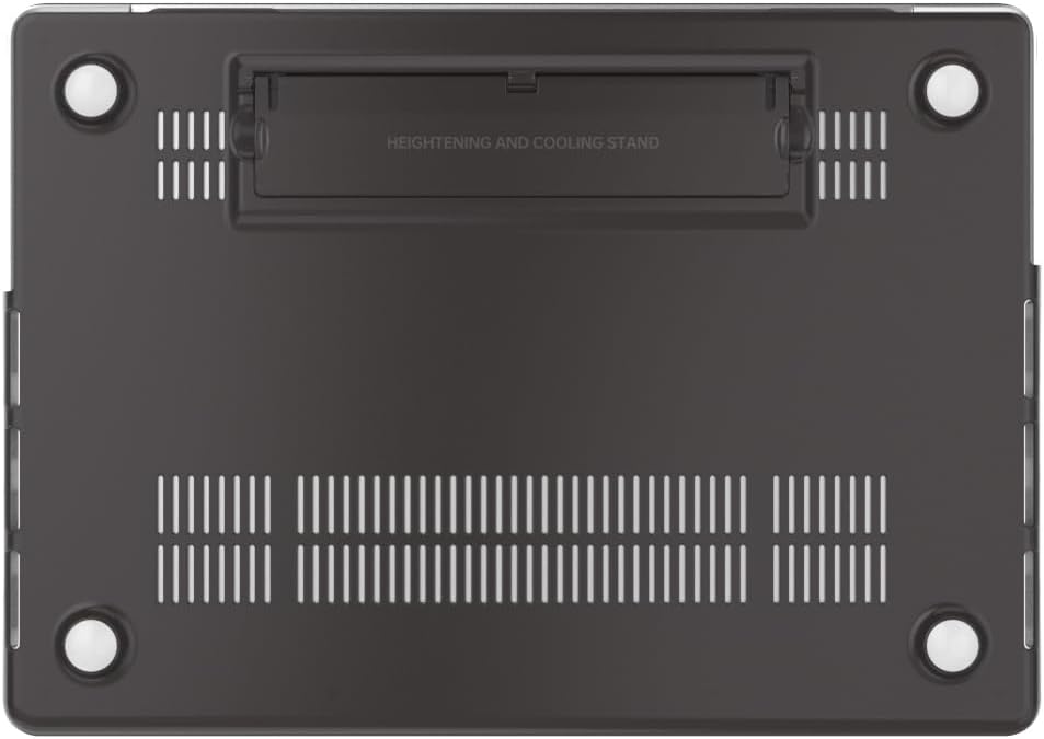 Funda negra adecuada para MacBook Air de 13 pulgadas con soporte modelo A2337 A2179 A1932, 2022 2021 2020 2019 2018