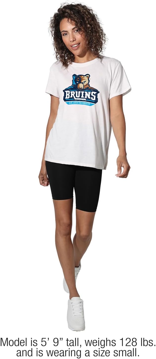 Colección oficial de camisetas sueltas con logotipo primario para mujer, color blanco