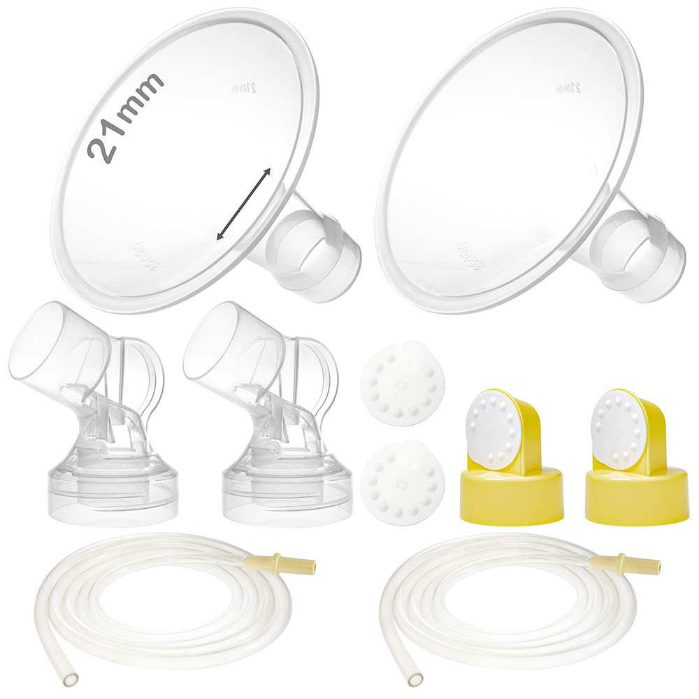 Nenesupply Piezas de bomba con bridas de 0.827 in compatibles con bomba Medela en piezas de estilo Accesorios Extractor de leche No piezas