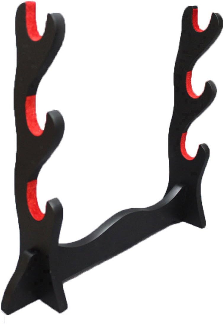 Soporte acolchado de 3 capas para proteger la espada samurái japonesa Katana Wakizashi Tanto soporte de exhibición para todas las espadas