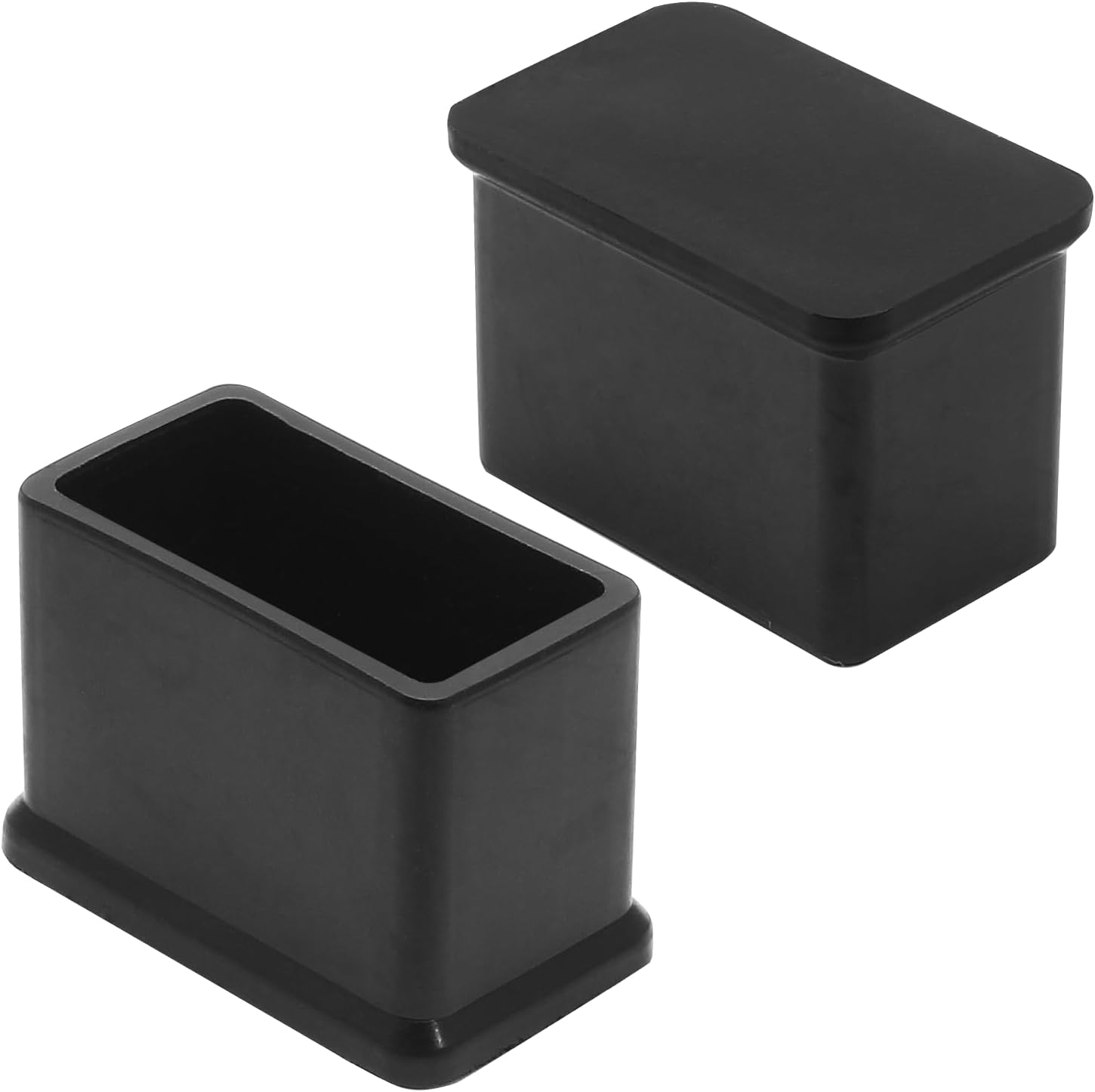 8 tapas rectangulares de goma para patas de muebles (35 pulgadas x 1-15 pulgadas), protectores de piso flexibles de vinilo para patas de silla de