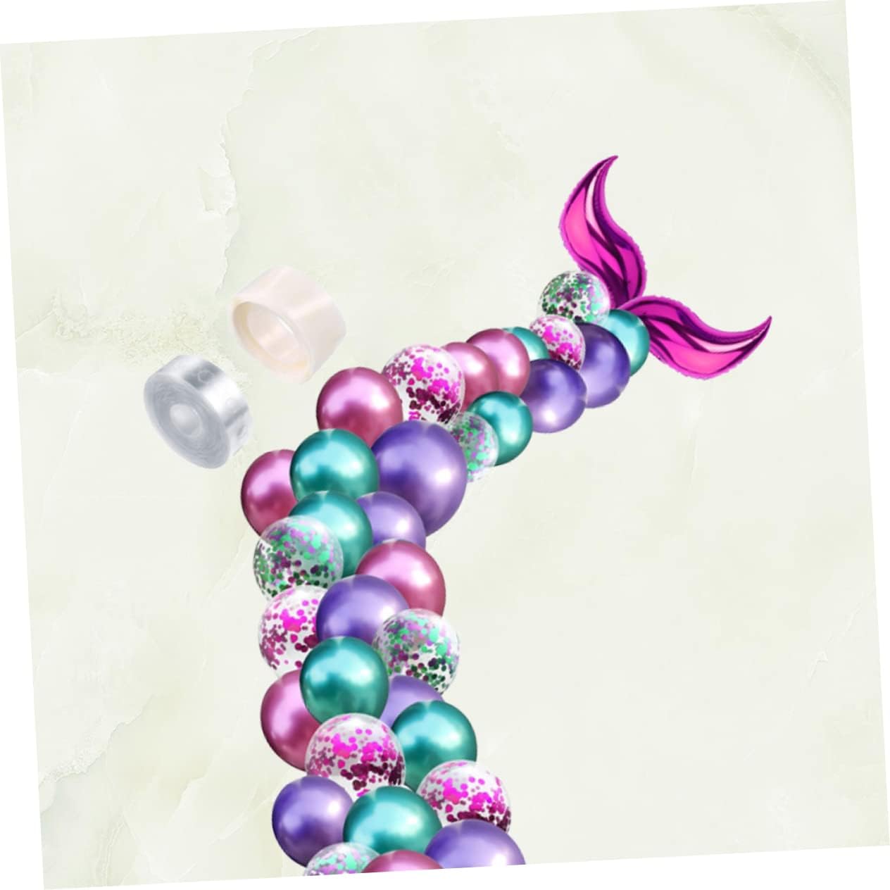 TOYANDONA 88 Pcs Mermaid Decorations Greenery Decor Happy Birthday Decorations Happy Birthday Balloons Green Garland Decor Green Decor Inflatables