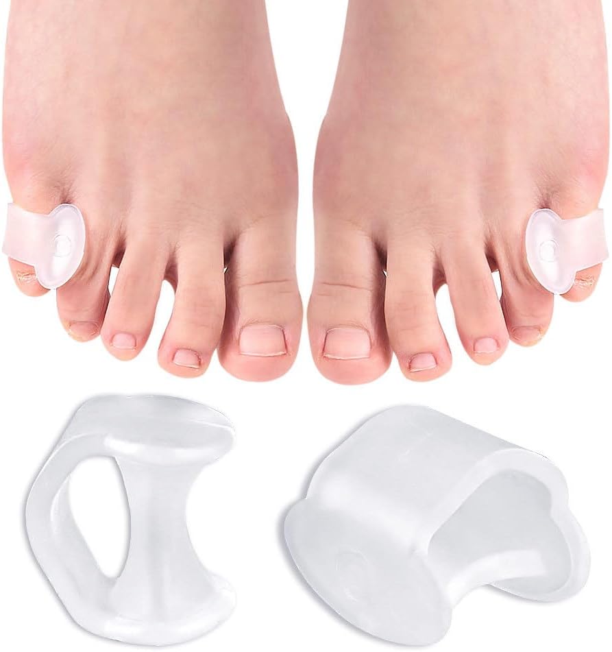 Carolhome – 10 separadores de gel para dedos de dedo meñique, de un solo bucle, esparcidor de dedo pequeño para juanetes, corrector superposición de
