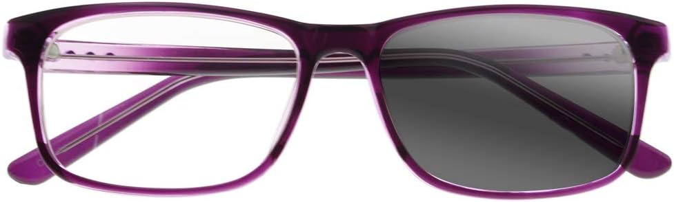 Gafas de lectura multifocales rectangulares con lentes fotocromáticas anti-UV para hombres y mujeres