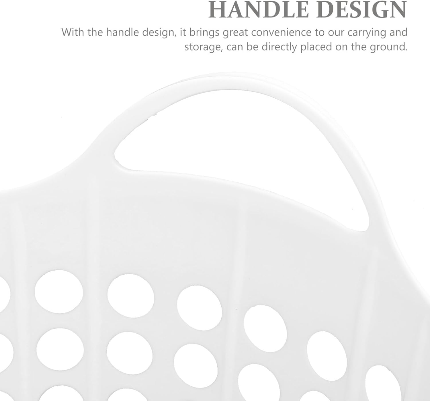 Zerodeko Cesta flexible de plástico para ropa sucia, contenedor redondo portátil con asas de transporte para ropa, dormitorio, organizador de