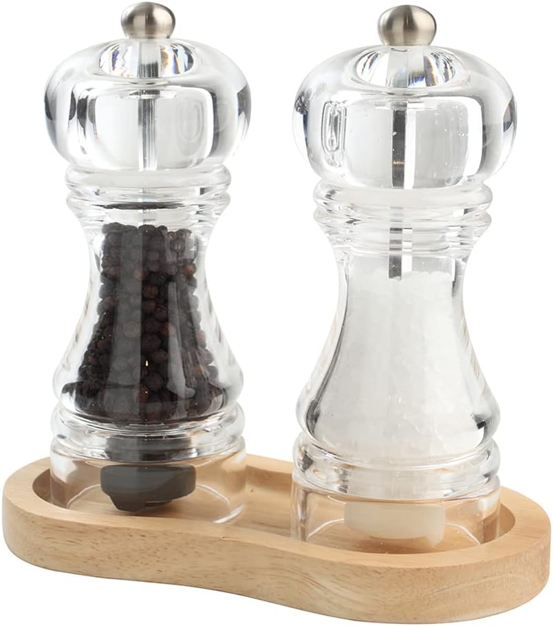 T&G 12683 Hevea – Protector de mesa de comedor y doble molinillo de 6.3 x 3.5 x 0.6in