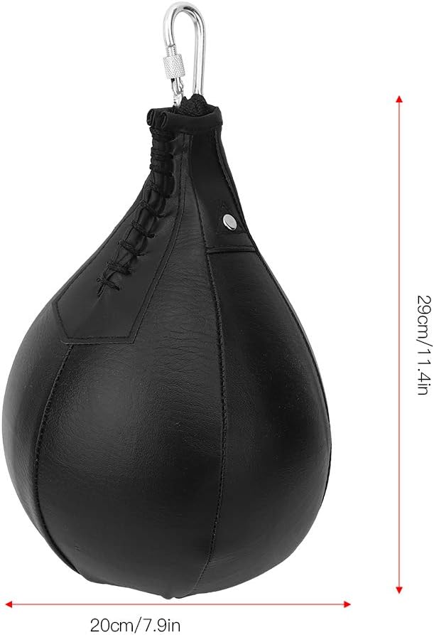 Kit de bolsa de velocidad de boxeo, saco de boxeo de PU con vejiga de látex resistente y hebilla colgante, bolsa de velocidad para el trabajo de
